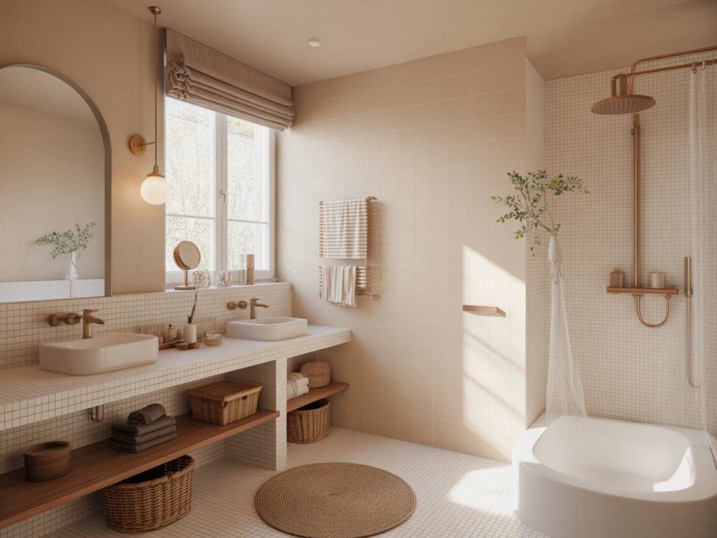 Tendances salle de bain : atmosphères spa, matériaux minéraux et lignes épurées dans un esprit contemporain